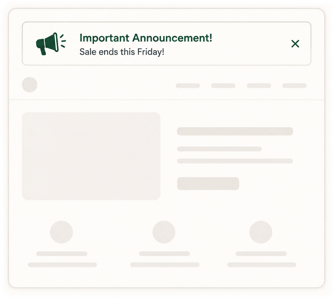Announcement Banner Widget