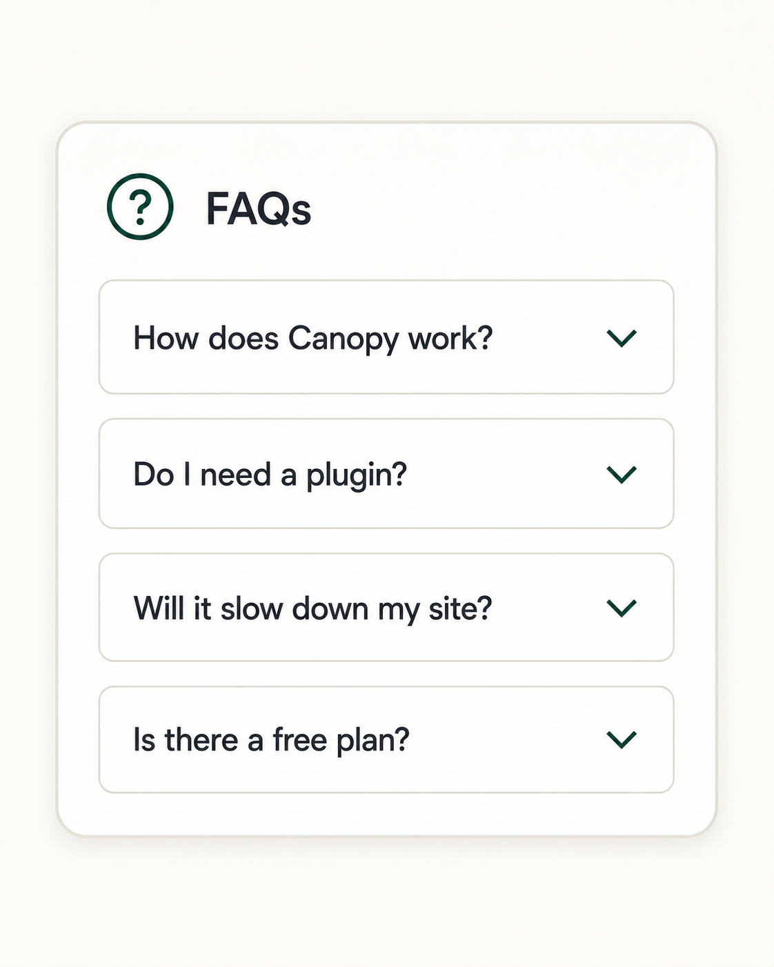 FAQ Widget