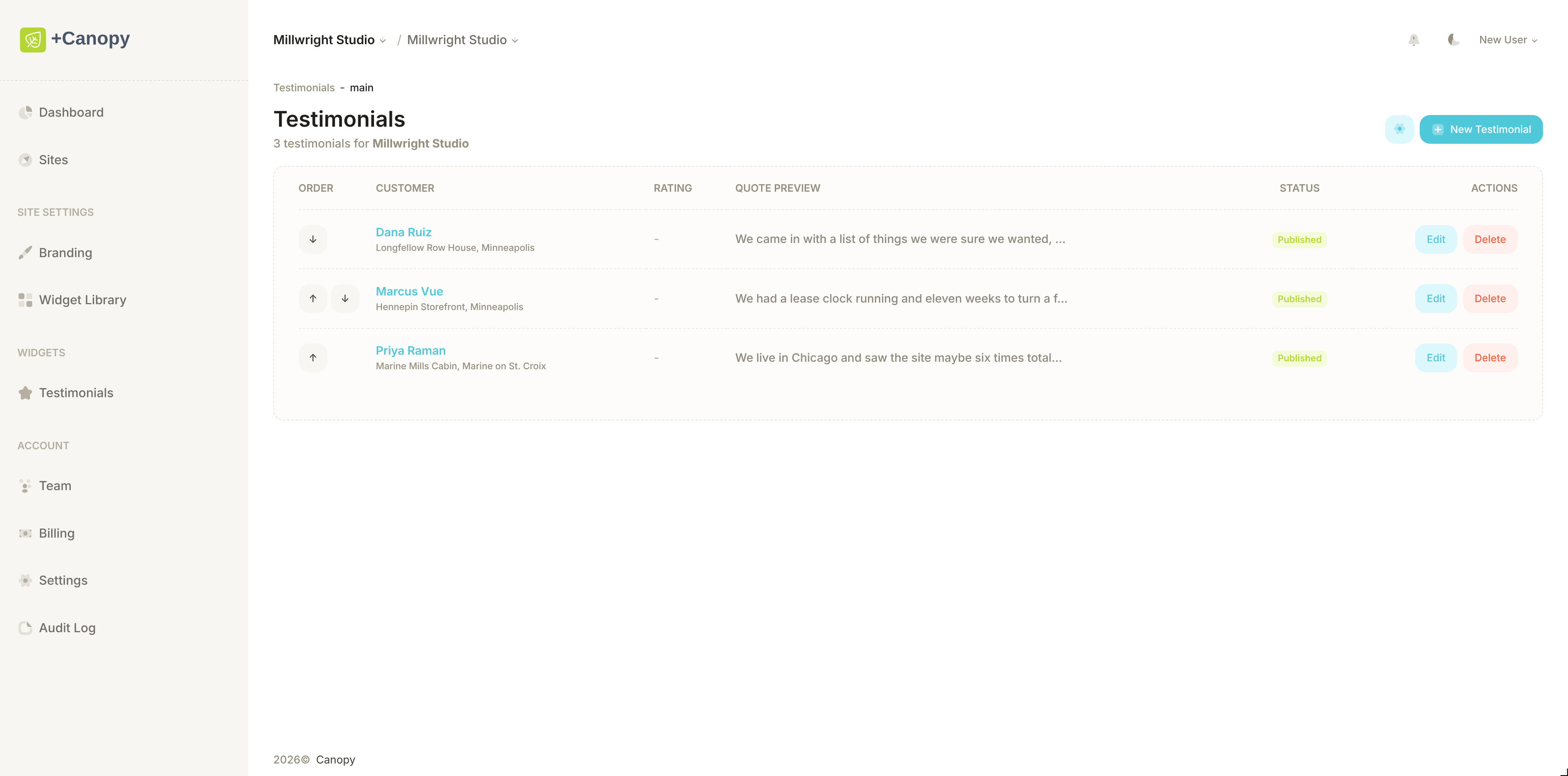 Testimonials Widget demo 1